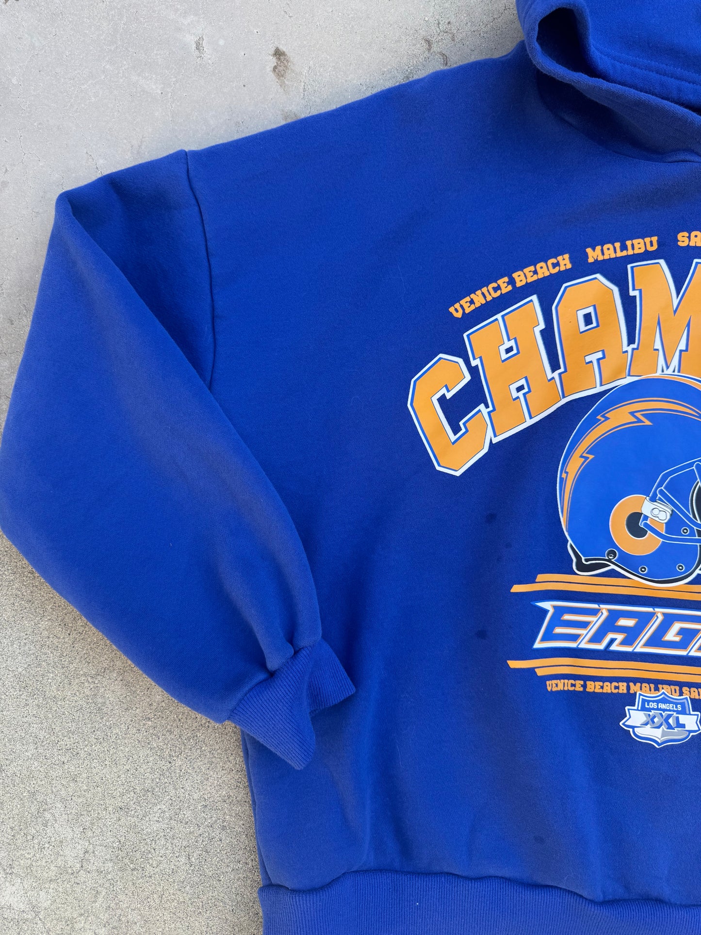 Vintage Boxy Football Hoodie - Small