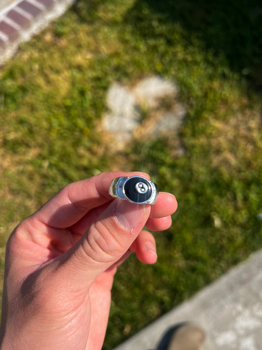Vintage 8 Ball Ring - One Size